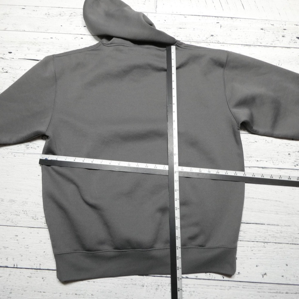 Polaris Hoodie Sweatshirt Mens XL Gray Logo Graphic Fleece Kangaroo Pullover - Picture 7 of 11